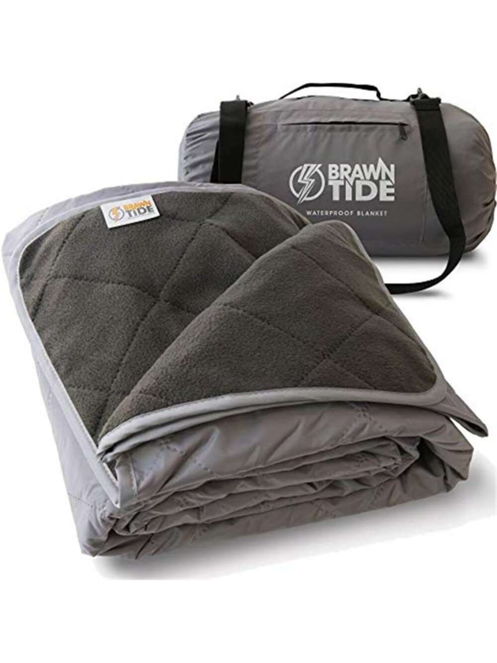 Large Waterproof Outdoor Blanket Thick Fleece Stadium Camping Beach 82x55 Gray
